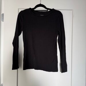 Black ribbed long sleeve tee